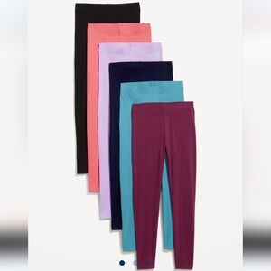 Old Navy Women's High Waisted Leggings 6 Pack